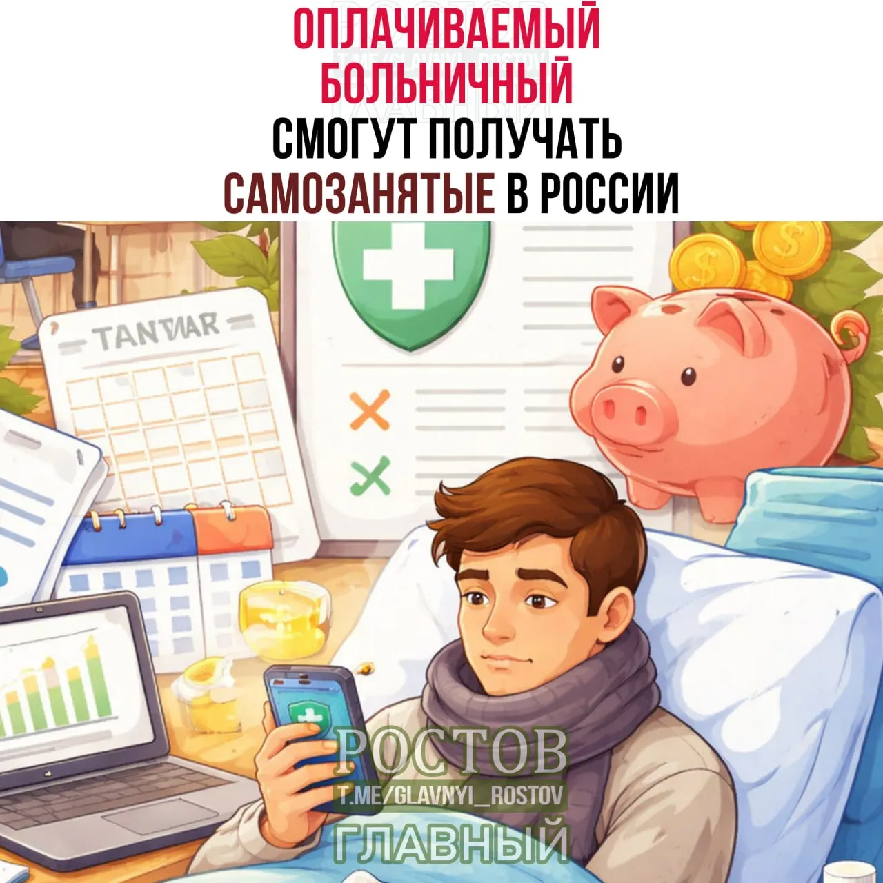 Самозанятые смогут получать оплачиваемый больничный: базовая выплата до 35 000 ₽ при взносах 1 344 ₽/мес, повышенная — до 50 000 ₽ при взносах 1 920 ₽/мес. Оформление через «Мой налог», «Госуслуги» или Фонд социального страхования.