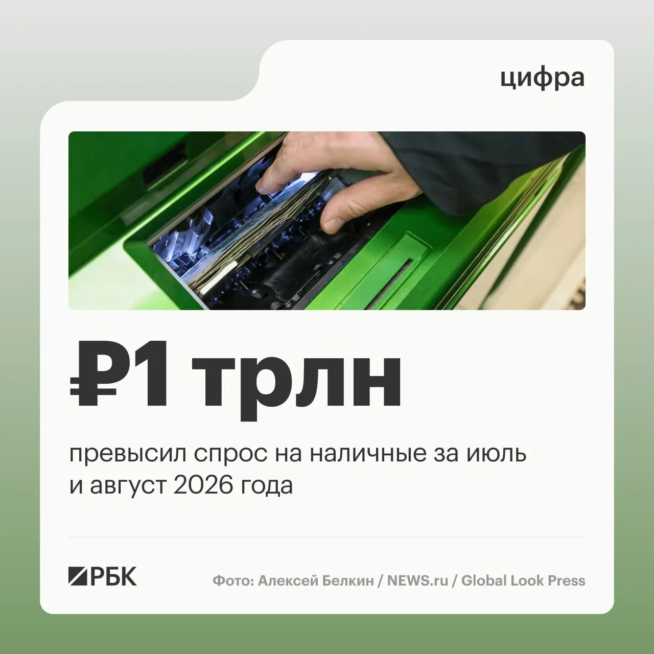 В августе наличные в обращении выросли на 443 млрд рублей, что примерно на треть ниже июльского прироста. За год к августу общий прирост наличных составил около 2,5 трлн рублей.